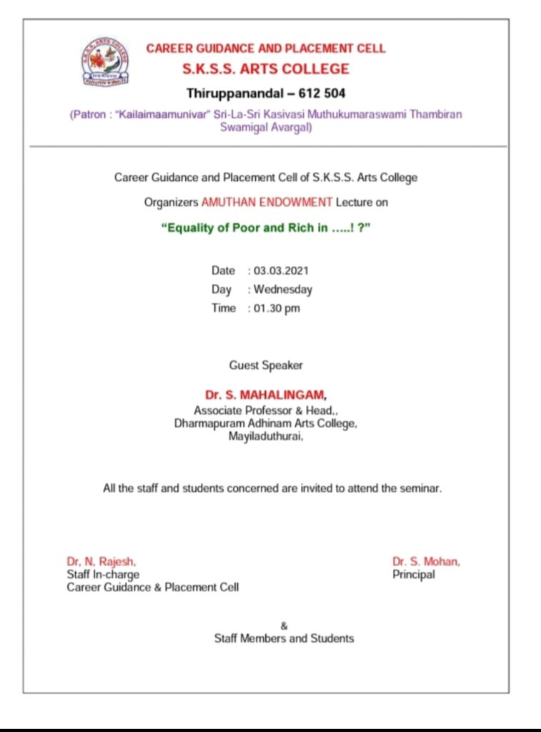 Career Guidance and placement cell organize Lecture 
