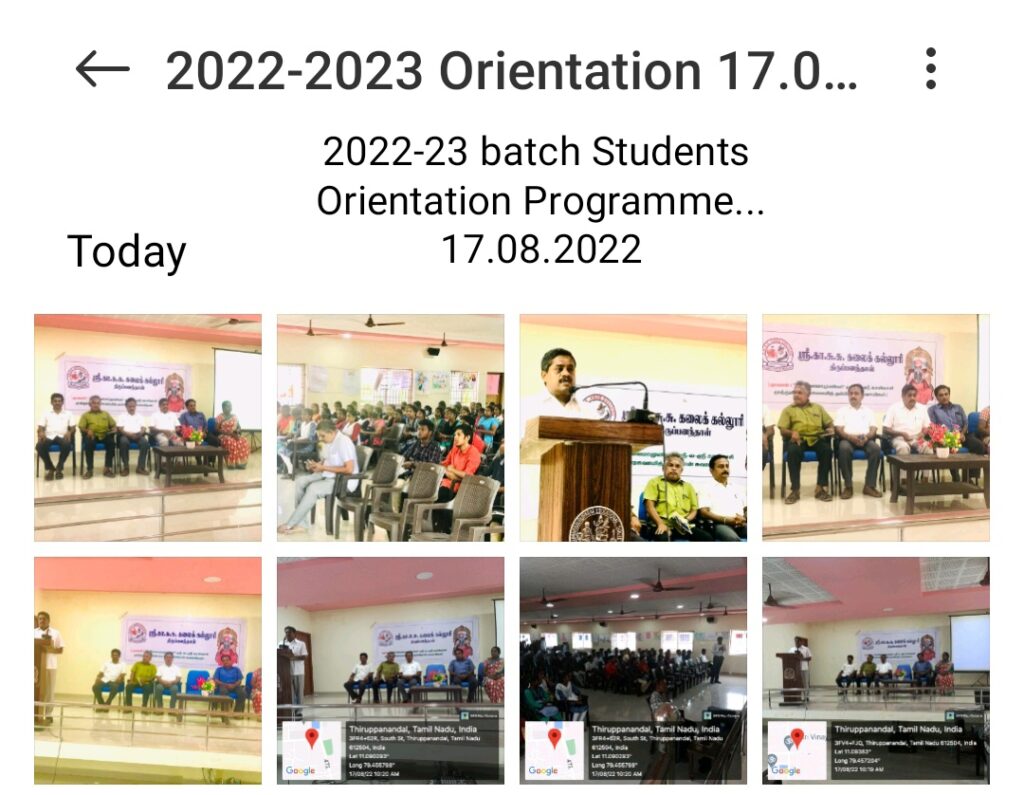 2022-23 batch Students Orientation Programme